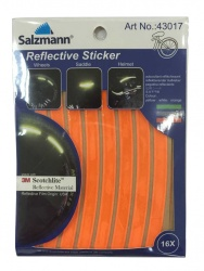 Reflexní samolepky na kolo - oranžové